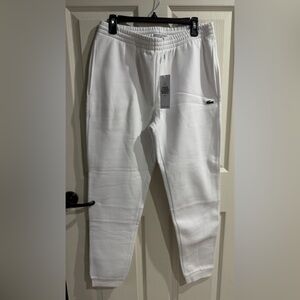 lacoste White Jogger Sweatpants size medium